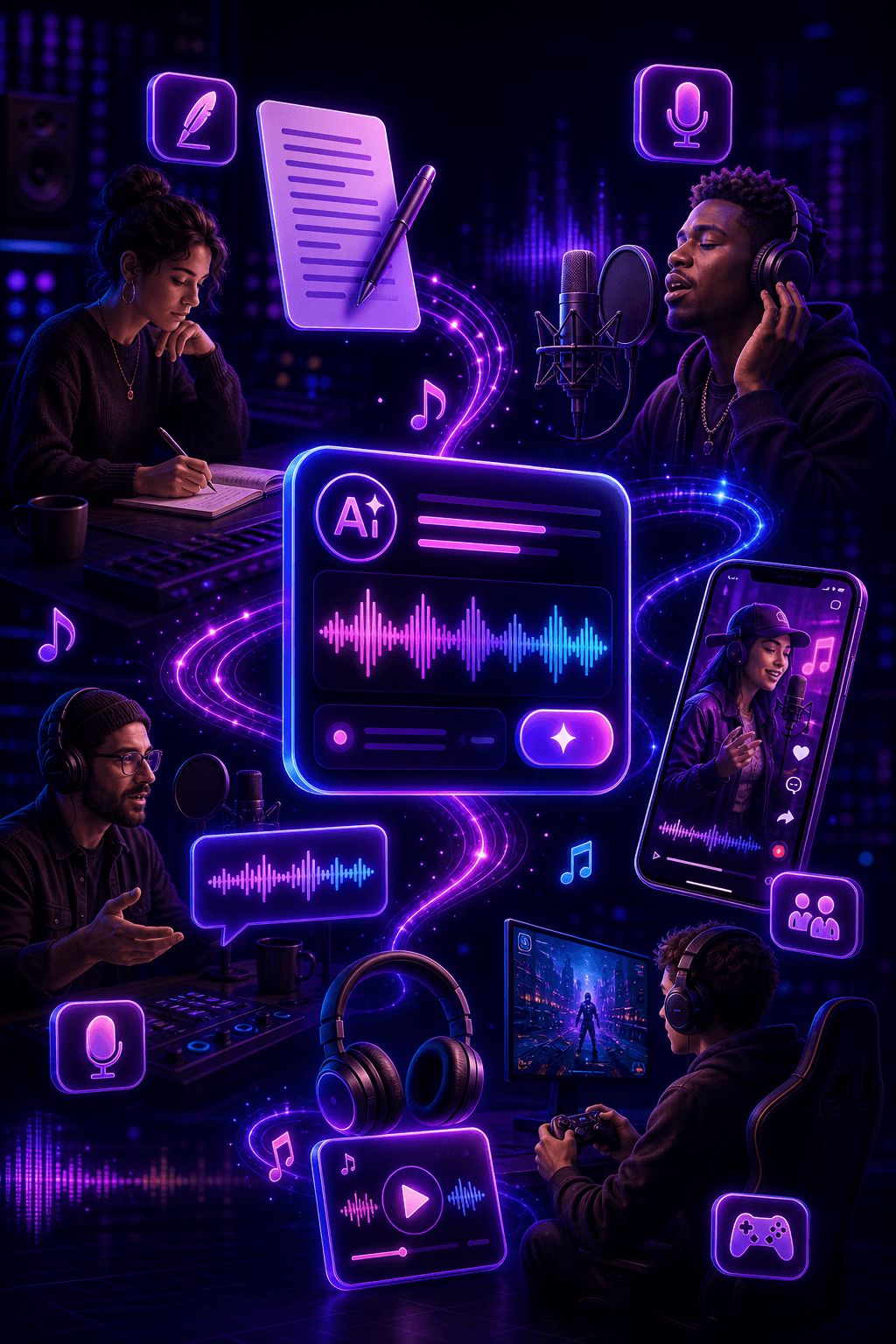 Creators using AI lyrics to song generation for vocals demos and projects